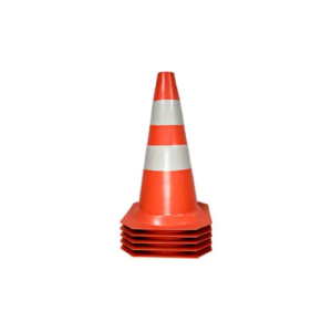 CONE PVC 50CM LARANJA/BRANCO